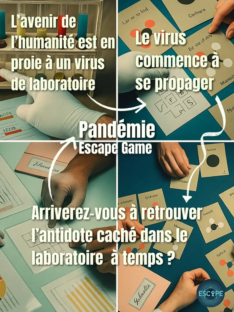 Publication Instagram d'Escape Concept : « Pandémie », escape game mobile